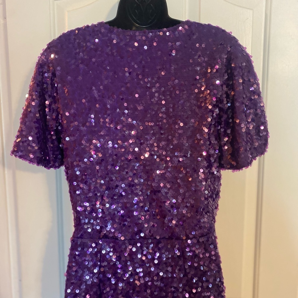 “LEYDEN” Sequin Ruched Mini Dress - Picture 10 of 16